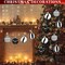 Black and White Christmas Hanging Balls Red Green Glittering Balls Elf Plastic Balls for Xmas Tree Decoration(Fresh Style)